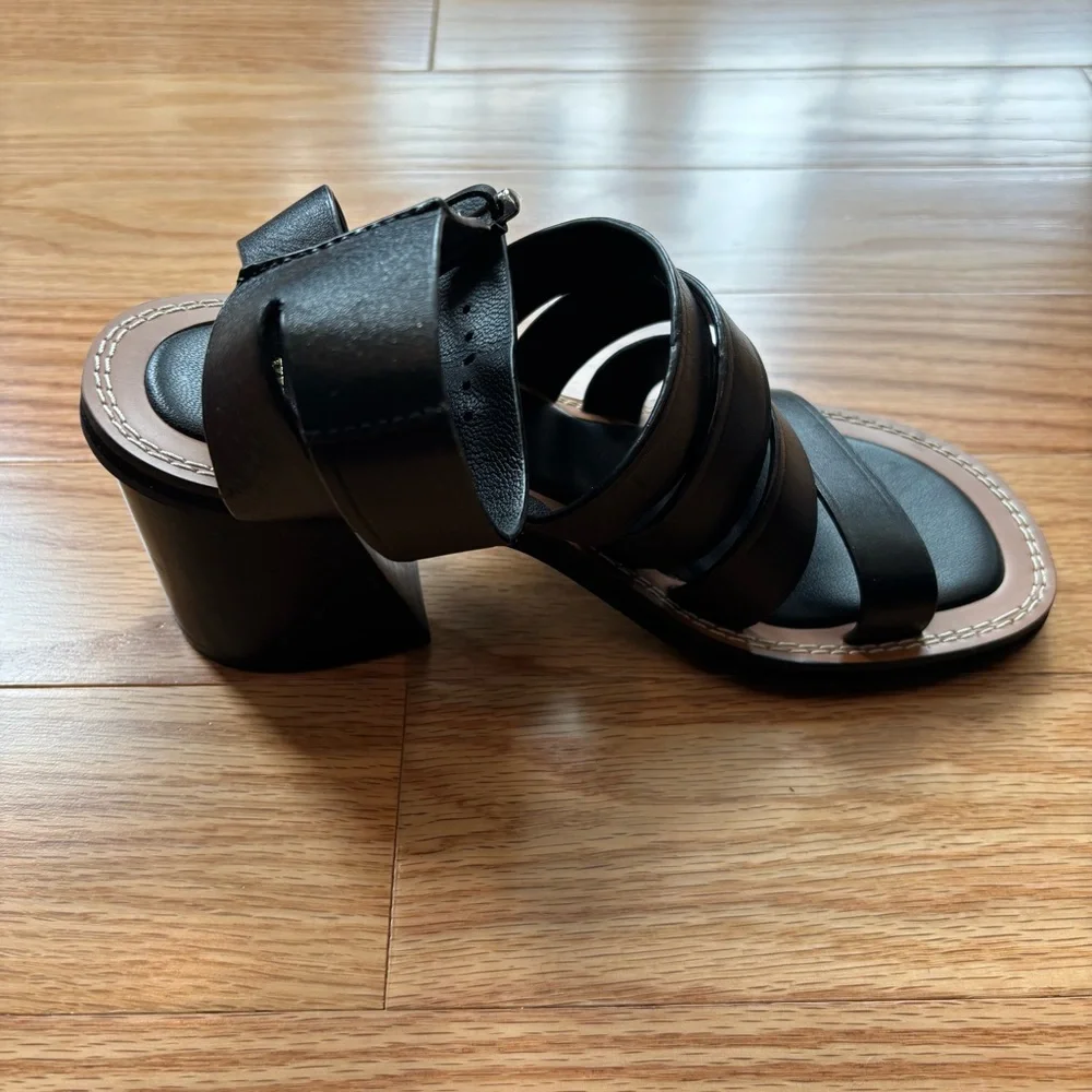 Zara Strappy Black Sandals for Women - Picture 7 of 12